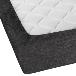biberna Spannbetttuch Melange uni titanium, 1x 180x200 cm - 200x200 cm