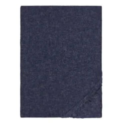 biberna Spannbetttuch Melange uni marine, 1x 180x200 cm - 200x200 cm