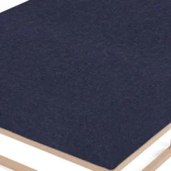 biberna Spannbetttuch Melange uni marine, 1x 180x200 cm - 200x200 cm