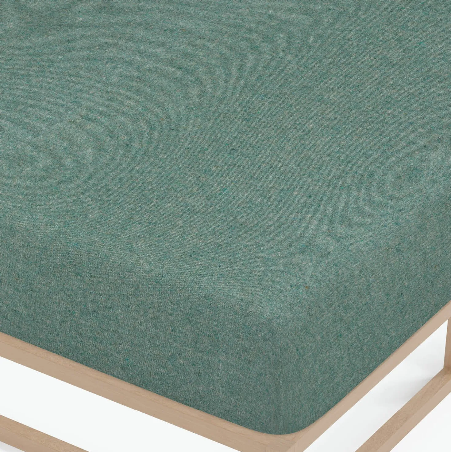 biberna Spannbetttuch Melange uni fichte, 1x 180x200 cm - 200x200 cm