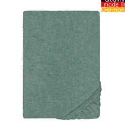 biberna Spannbetttuch Melange uni fichte, 1x 180x200 cm - 200x200 cm