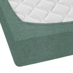 biberna Spannbetttuch Melange uni fichte, 1x 180x200 cm - 200x200 cm