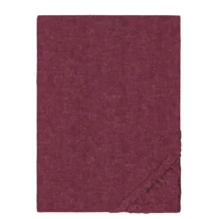 biberna Spannbetttuch Melange uni burgund, 1x 180x200 cm - 200x200 cm