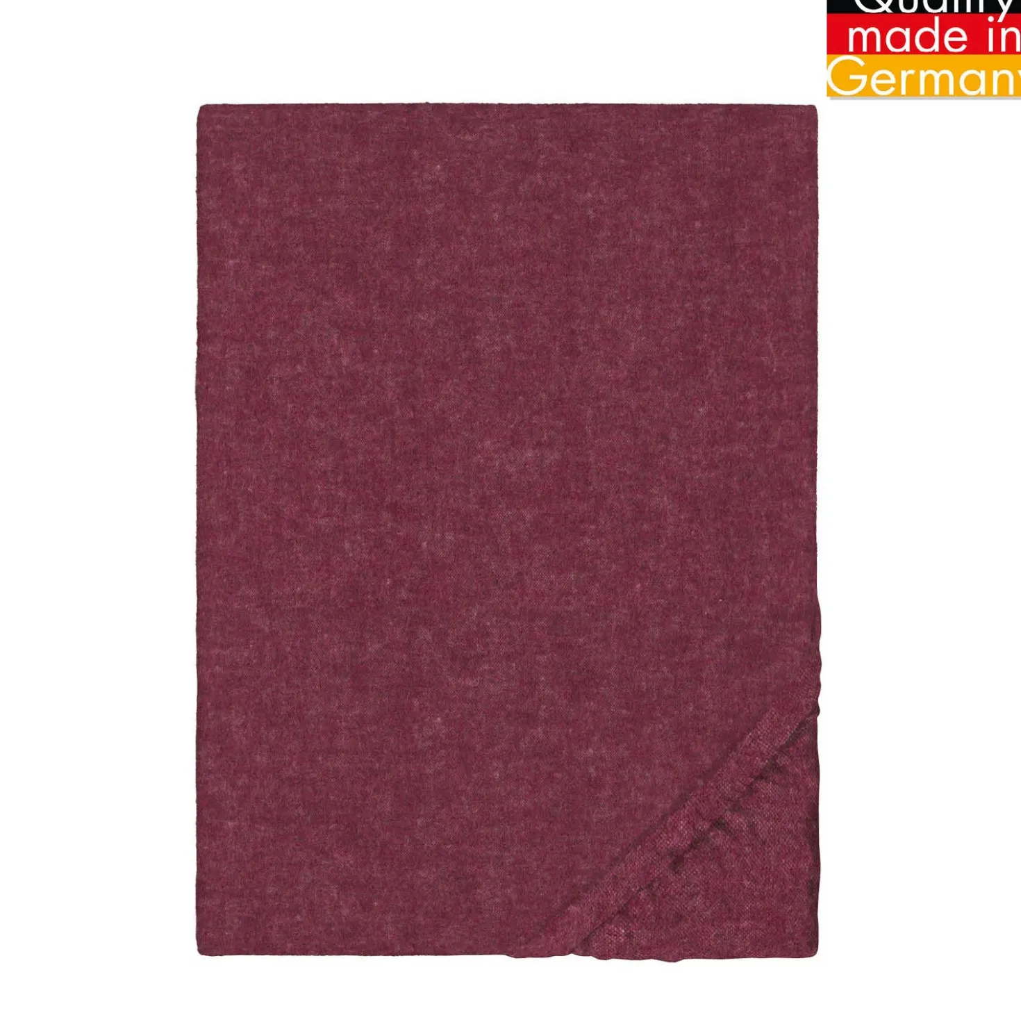 biberna Spannbetttuch Melange uni burgund, 1x 180x200 cm - 200x200 cm