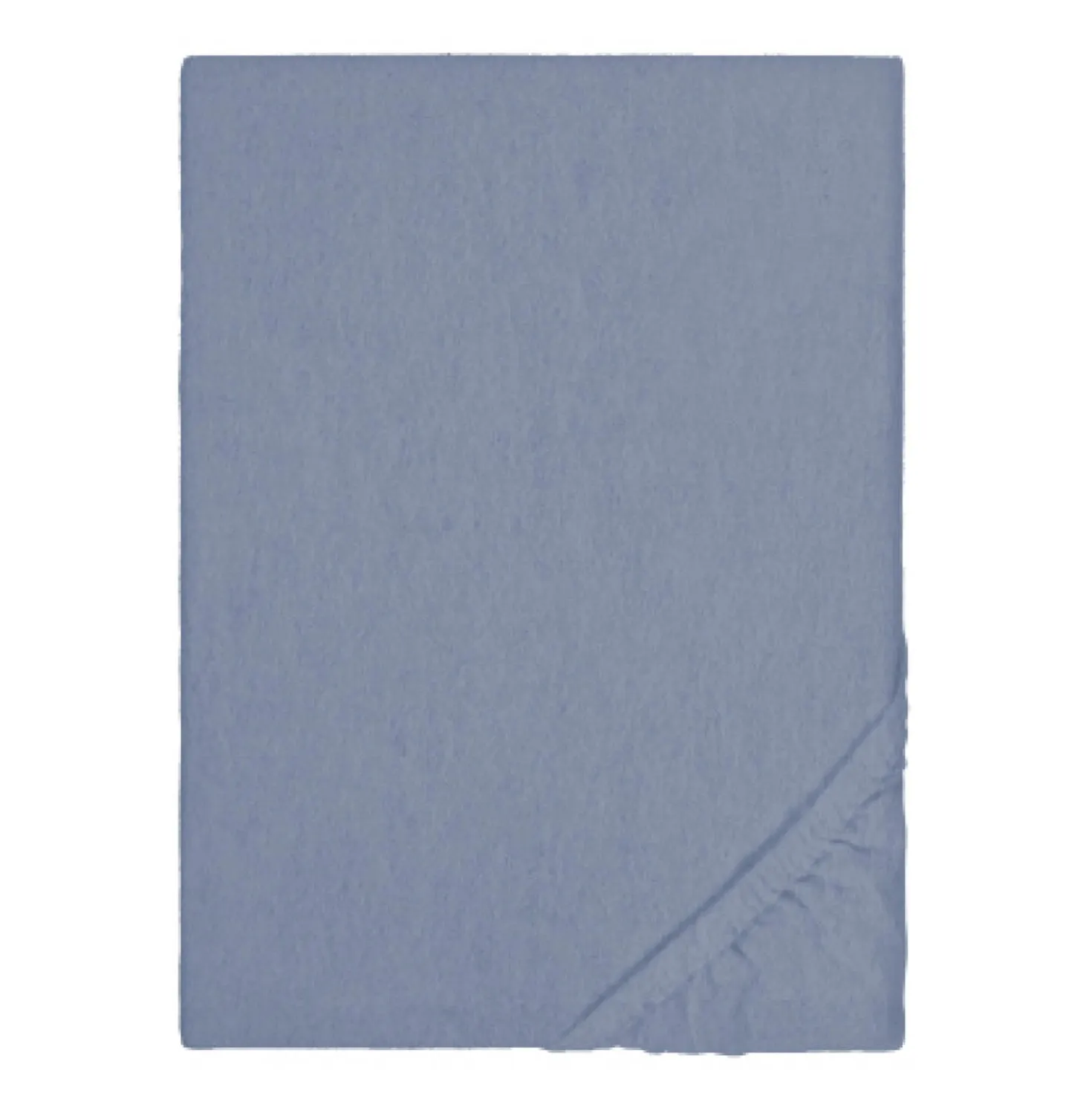 biberna Spannbetttuch Melange blau, 90x190 cm - 100x200 cm
