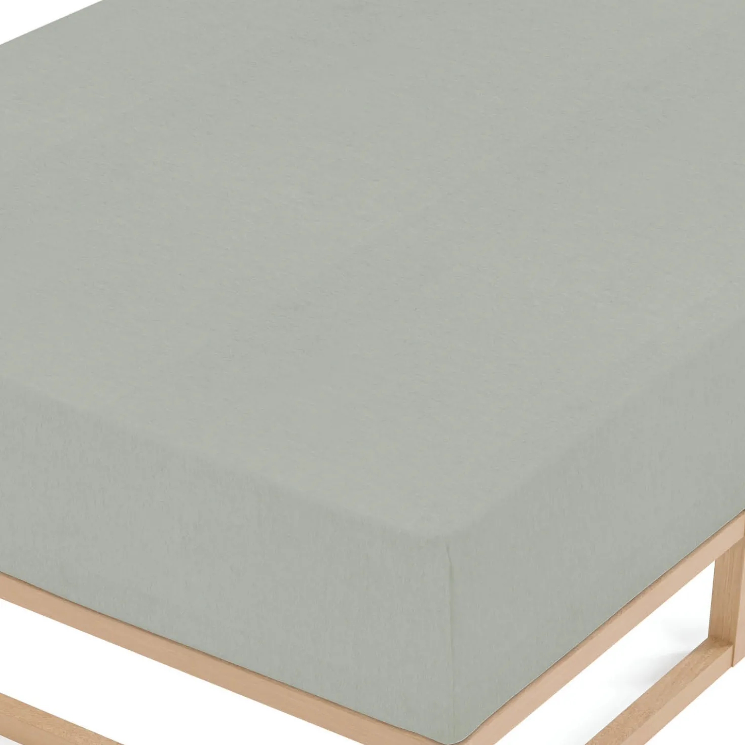 biberna Spannbetttuch Melange gletscher, 90x190 cm - 100x200 cm