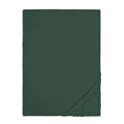 biberna Spannbetttuch Melange dunkelgrün, 90x190 cm - 100x200 cm