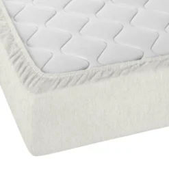 biberna Spannbetttuch Melange uni grau, 1x 140x200 cm - 160x200 cm