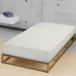 biberna Spannbetttuch Melange uni grau, 1x 140x200 cm - 160x200 cm