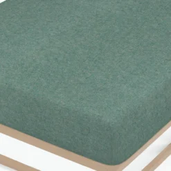 biberna Spannbetttuch Melange uni fichte, 1x 140x200 cm - 160x200 cm