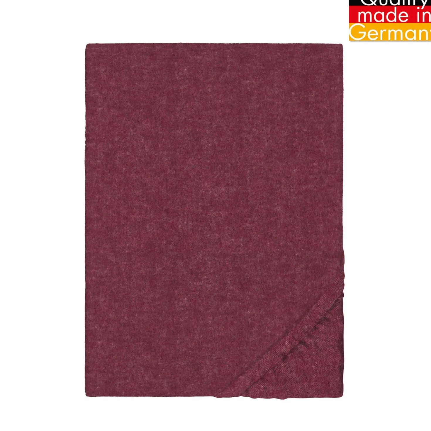 biberna Spannbetttuch Melange uni burgund, 1x 140x200 cm - 160x200 cm