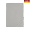 biberna Spannbetttuch Melange uni sturmgrau, 1x 90x190 cm - 100x200 cm