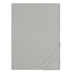 biberna Spannbetttuch Melange uni sturmgrau, 1x 90x190 cm - 100x200 cm