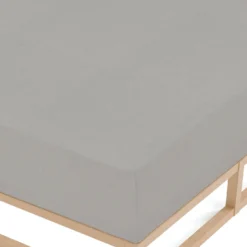 biberna Spannbetttuch Melange uni sturmgrau, 1x 90x190 cm - 100x200 cm