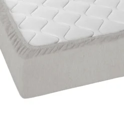 biberna Spannbetttuch Melange uni sturmgrau, 1x 90x190 cm - 100x200 cm