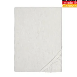 biberna Spannbetttuch Melange uni grau, 1x 90x190 cm - 100x200 cm