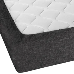 biberna Spannbetttuch Melange uni titanium, 1x 90x190 cm - 100x200 cm