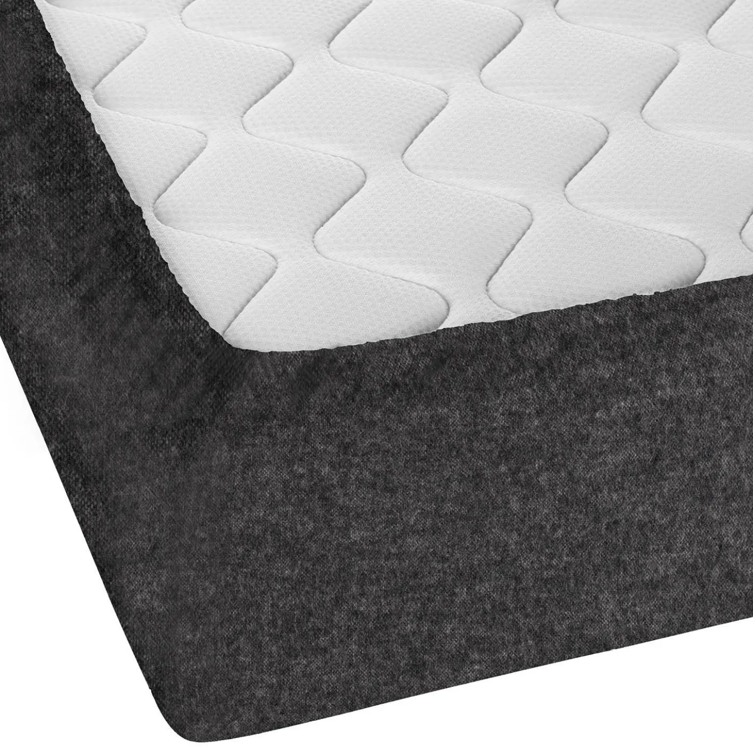 biberna Spannbetttuch Melange uni titanium, 1x 90x190 cm - 100x200 cm