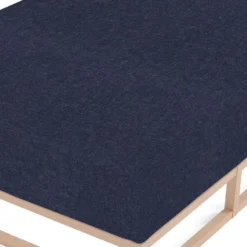 biberna Spannbetttuch Melange uni marine, 1x 90x190 cm - 100x200 cm