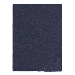 biberna Spannbetttuch Melange uni marine, 1x 90x190 cm - 100x200 cm