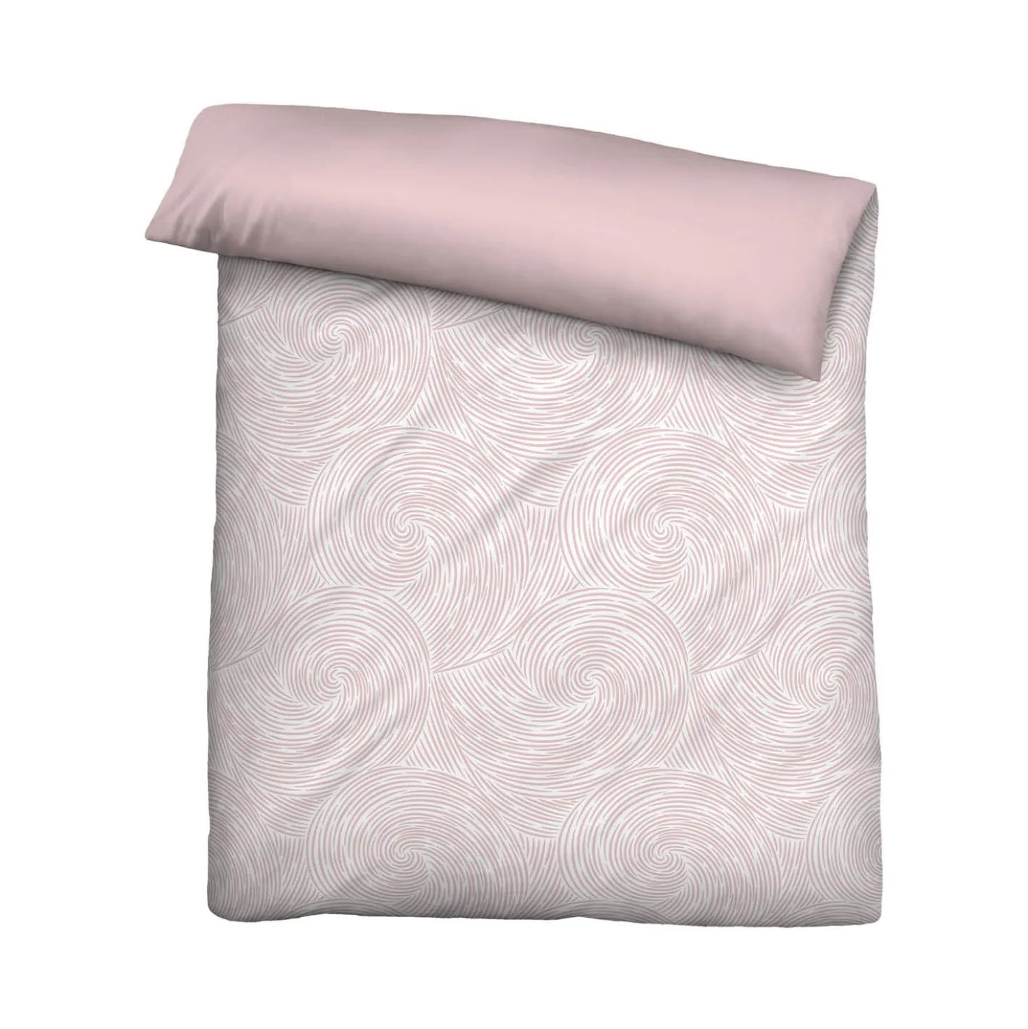 biberna Tencel Bettwäsche STRUDEL rose, 1x 135x200 cm + 1x 80x80 cm