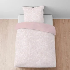 biberna Tencel Bettwäsche STRUDEL rose, 1x 155x220 cm + 1x 80x80 cm