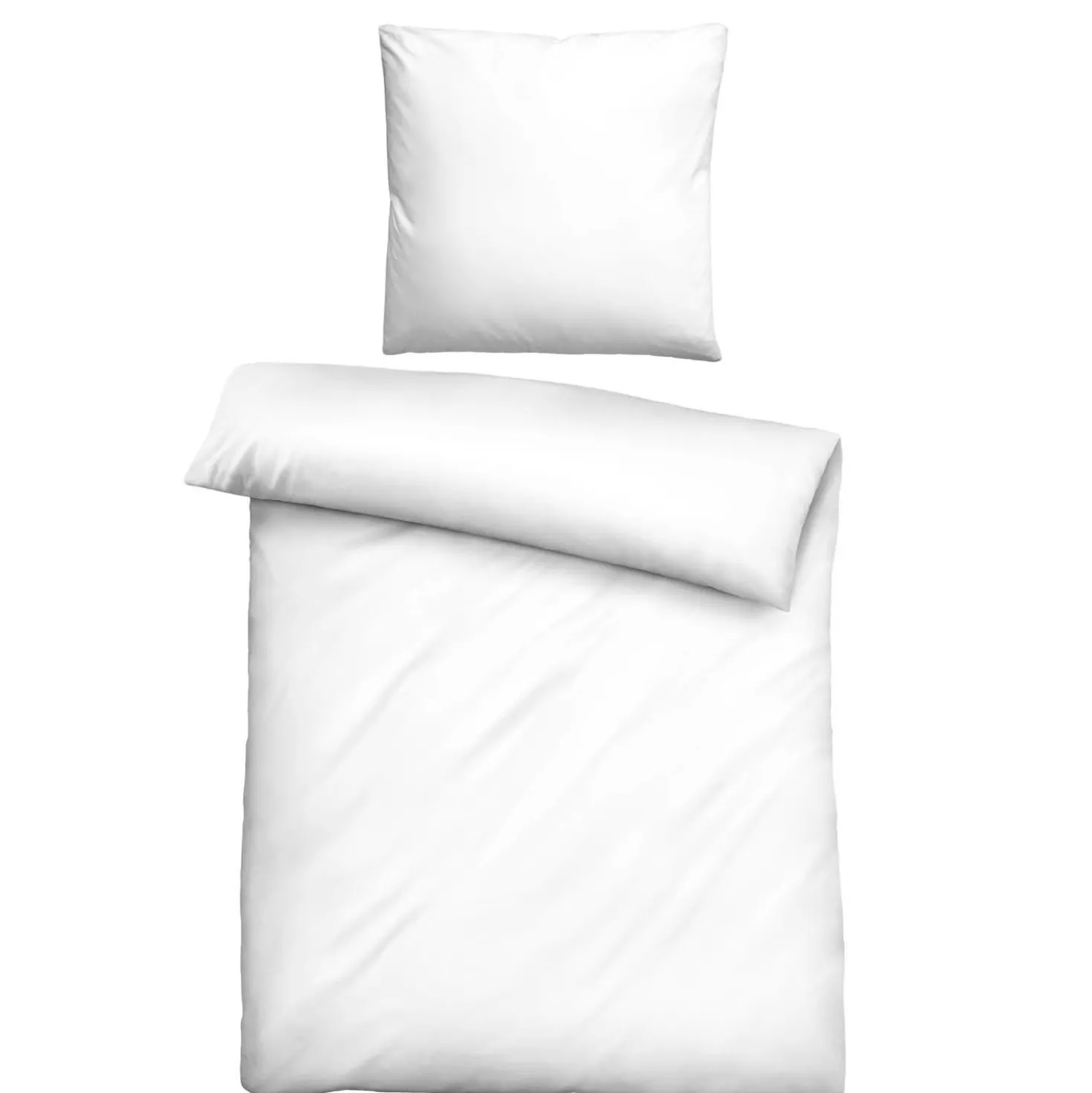 biberna Tencel Bettwäsche UNI weiß, 1x 135x200 cm + 1x 80x80 cm