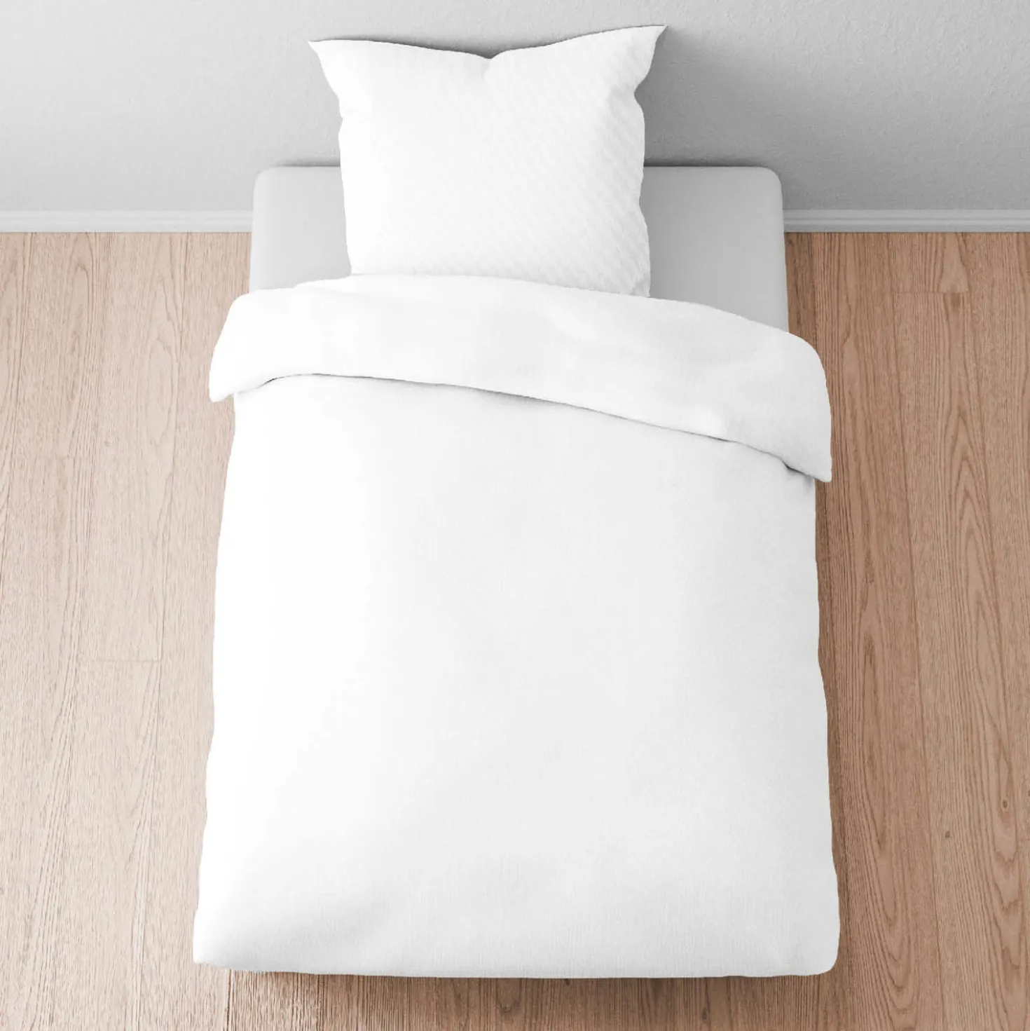 biberna Tencel Bettwäsche UNI weiß, 1x 135x200 cm + 1x 80x80 cm