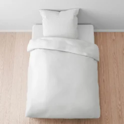 biberna Tencel Bettwäsche UNI silber/grau, 1x 135x200 cm + 1x 80x80 cm