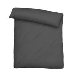 biberna Tencel Bettwäsche UNI titanium, 1x 135x200 cm + 1x 80x80 cm