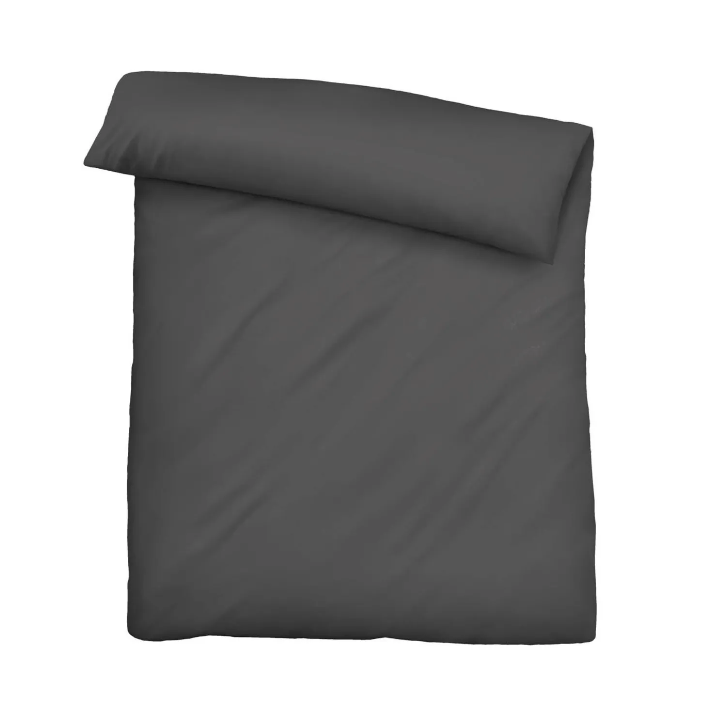 biberna Tencel Bettwäsche UNI titanium, 1x 135x200 cm + 1x 80x80 cm