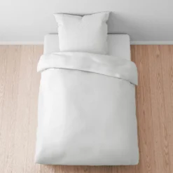 biberna Tencel Bettwäsche UNI silber/grau, 1x 155x220 cm + 1x 80x80 cm