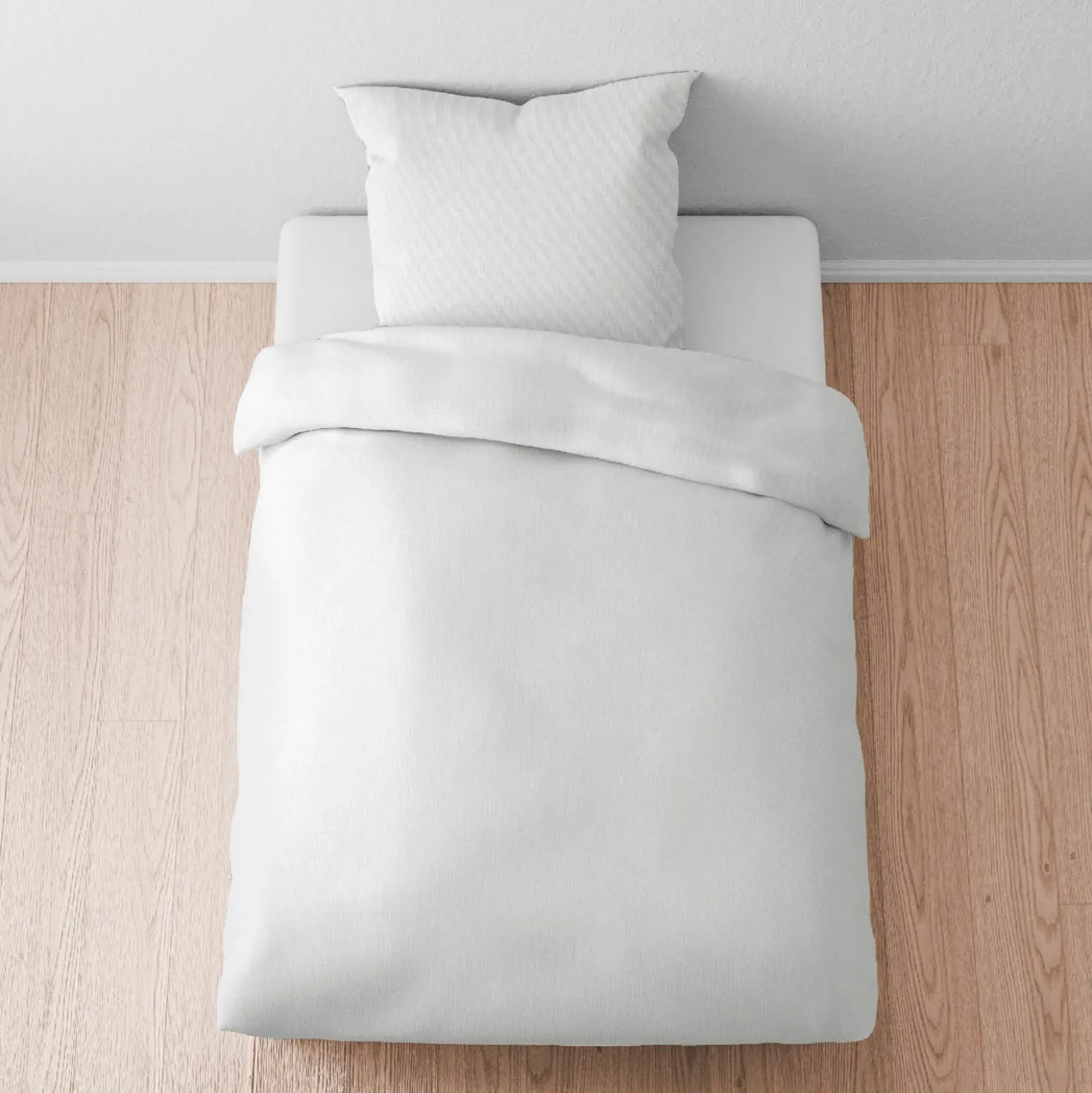 biberna Tencel Bettwäsche UNI silber/grau, 1x 155x220 cm + 1x 80x80 cm