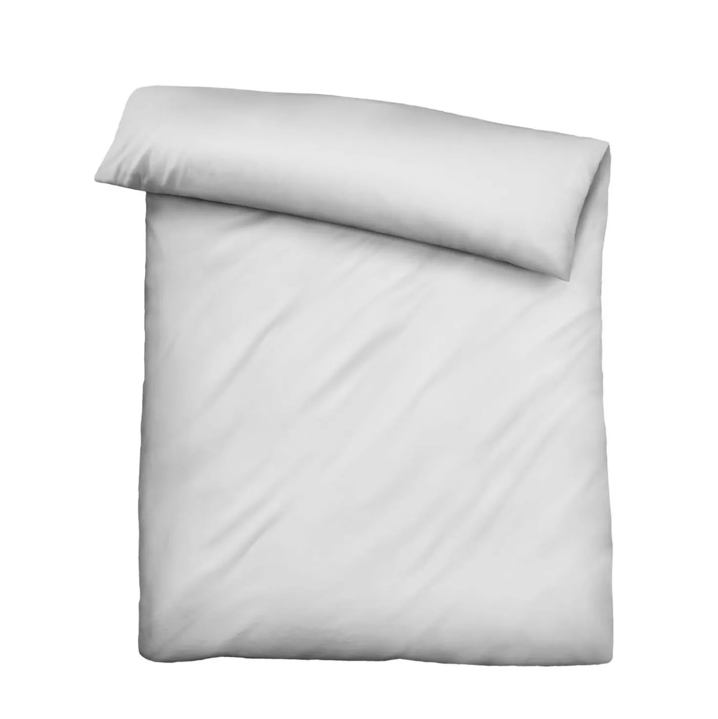 biberna Tencel Bettwäsche UNI silber/grau, 1x 155x220 cm + 1x 80x80 cm