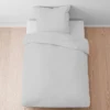 biberna Tencel-Flanell Bettwäsche uni sturmgrau, 135x200 cm + 80x80 cm
