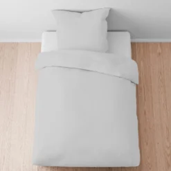 biberna Tencel-Flanell Bettwäsche uni sturmgrau, 135x200 cm + 80x80 cm
