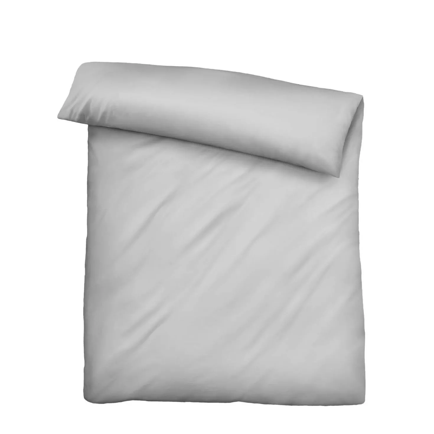 biberna Tencel-Flanell Bettwäsche uni sturmgrau, 135x200 cm + 80x80 cm