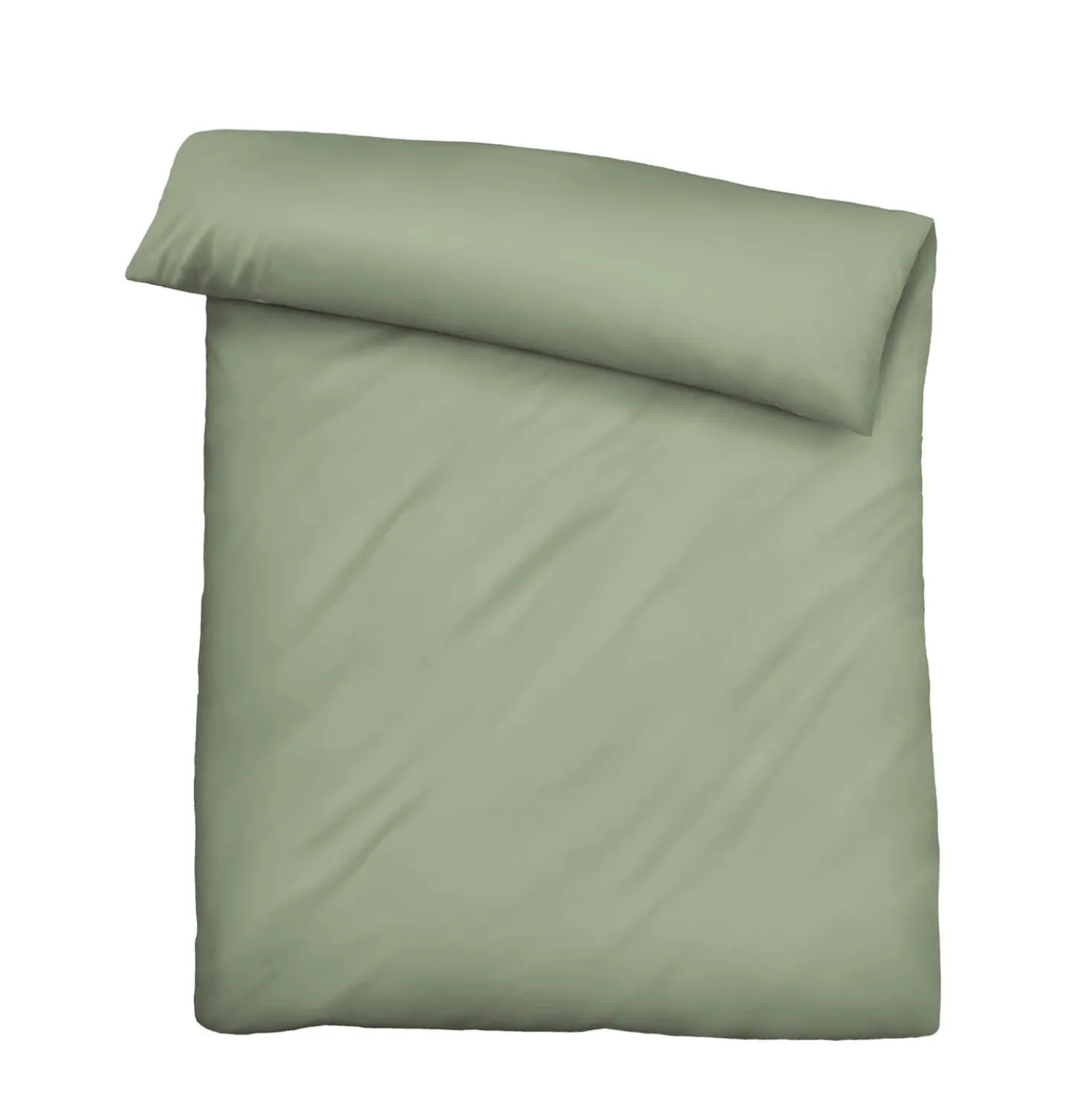 biberna Tencel-Flanell Bettwäsche uni oliv, 135x200 cm + 80x80 cm