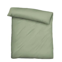 biberna Tencel-Flanell Bettwäsche uni oliv, 155x220 cm + 80x80 cm