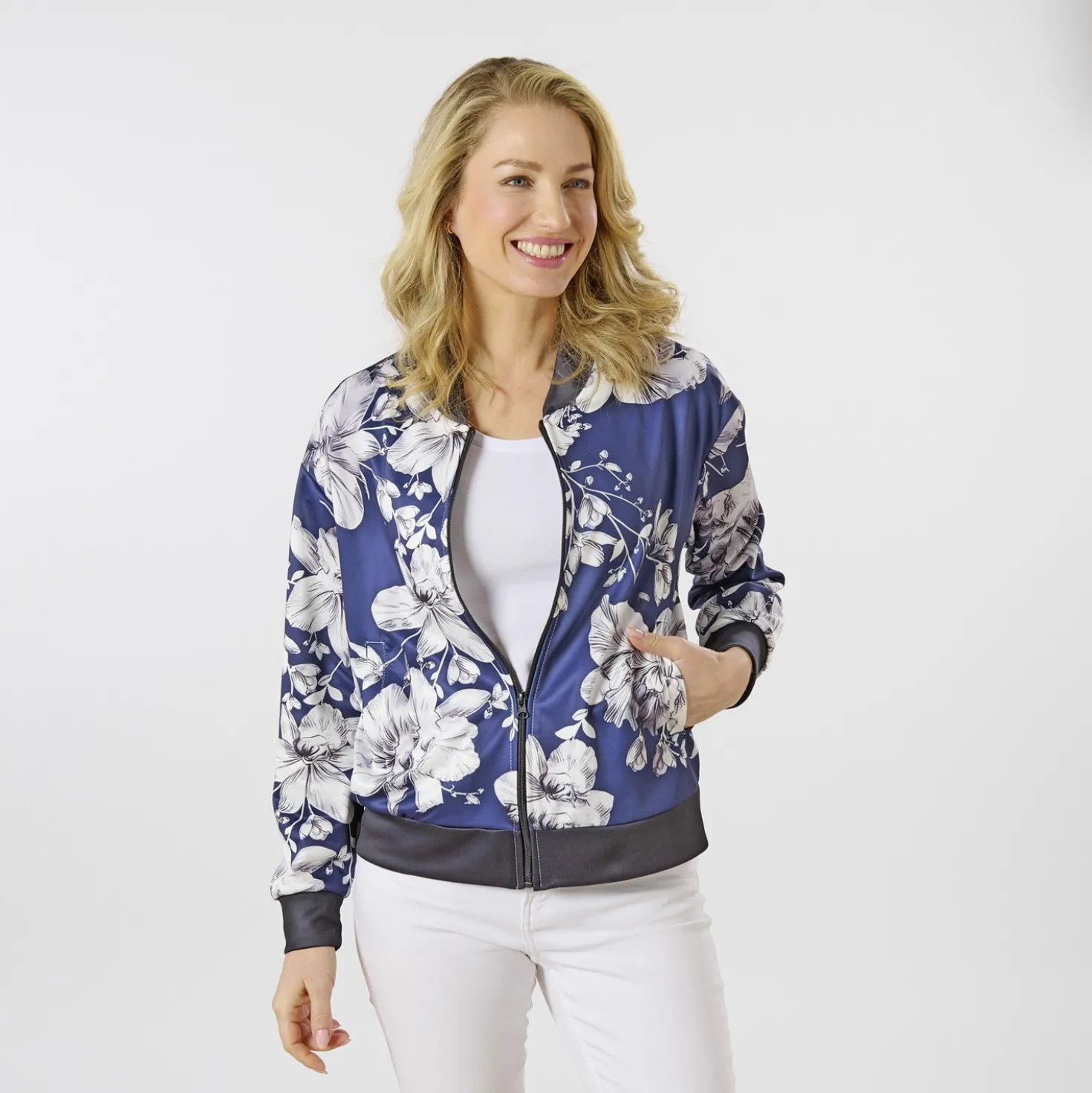 Blouson "Bibbi" blau-weiß