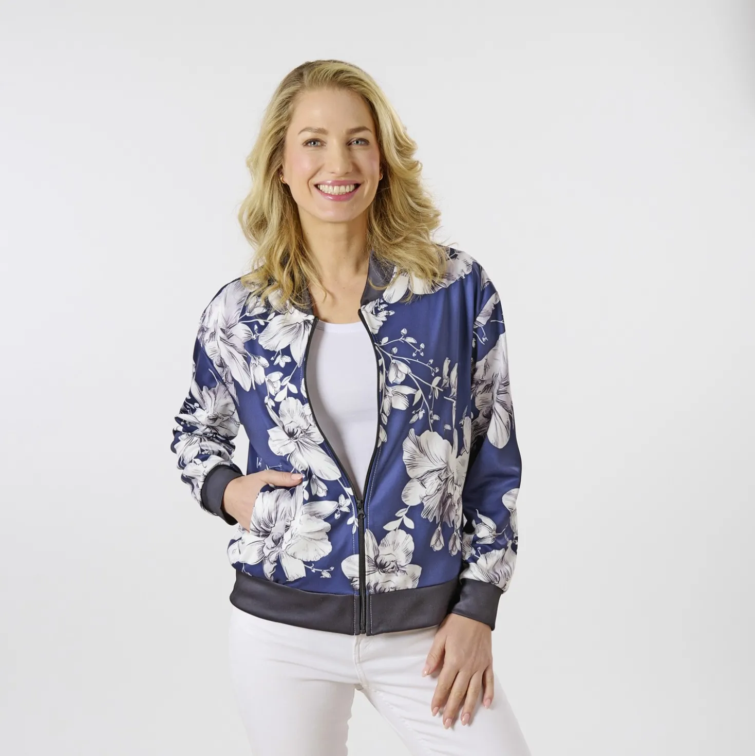 Blouson "Bibbi" blau-weiß