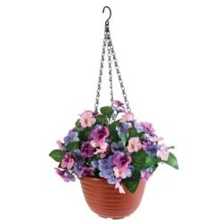 Blumenampel mit künstlichen Stiefmütterchen Gainsborough