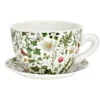 Blumentopf Pflanztasse "Pflanzen" aus Keramik mittel