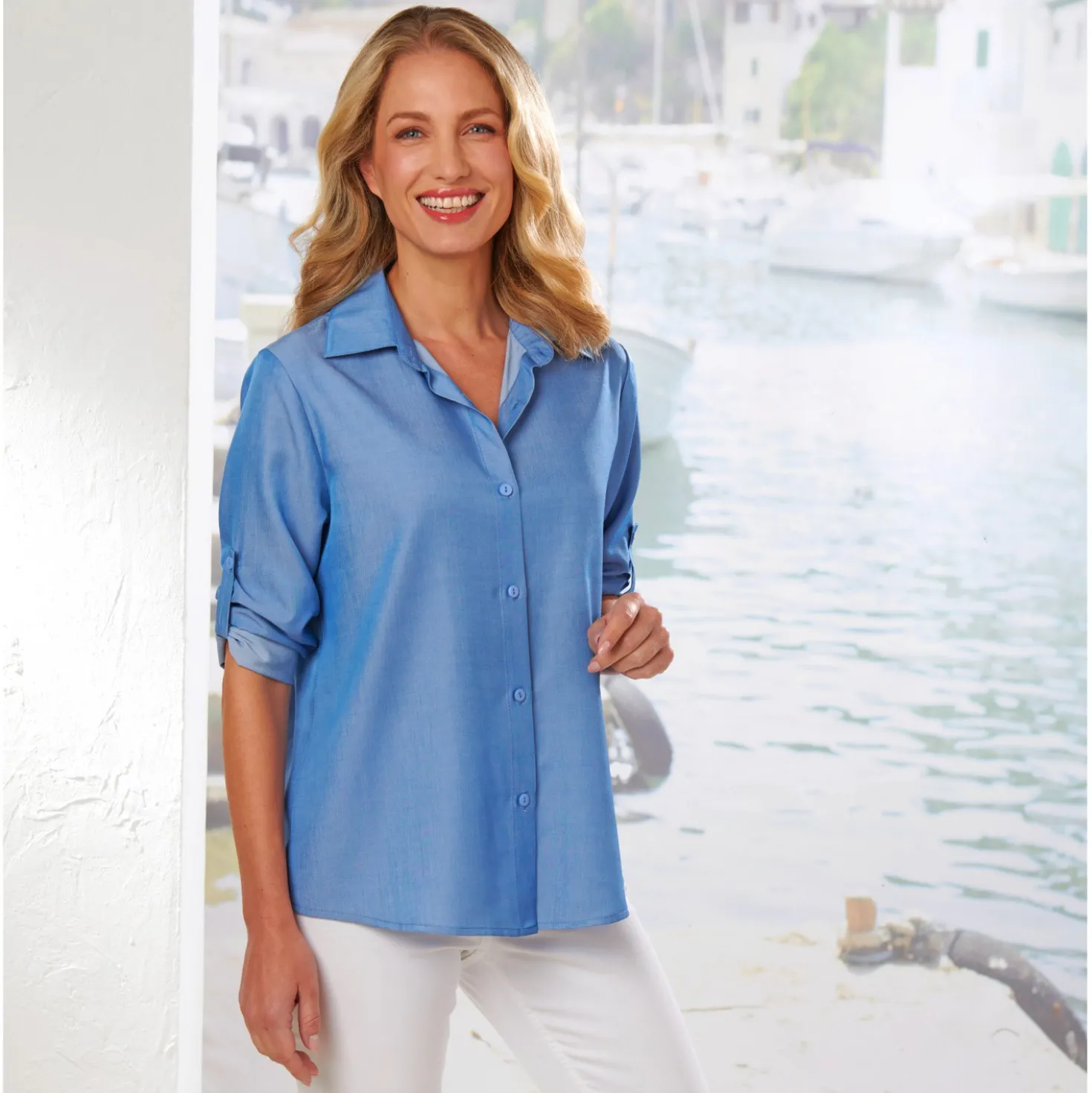 Bluse "Jeans" lightblue