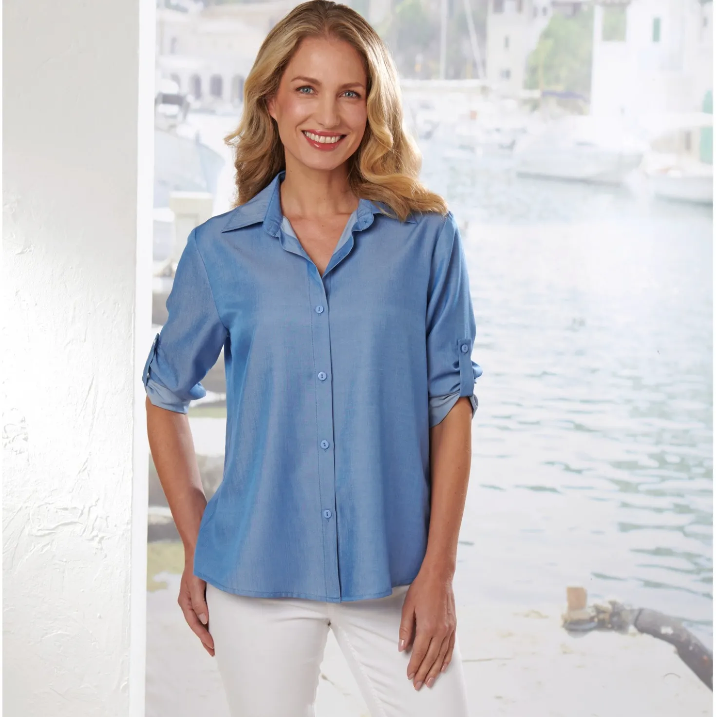 Bluse "Jeans" lightblue