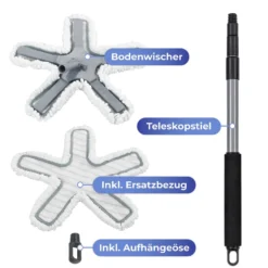 Bodenwischer Oktopus mit Teleskopstiel MAXIMEX
