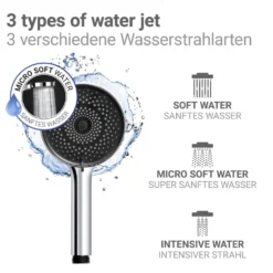 Brauseset mit Mikrotropfen-Technologie Softwater 70 cm WENKO