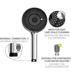 Brauseset mit Mikrotropfen-Technologie Softwater 70 cm WENKO