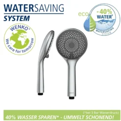Brauseset „Watersaving“ Chrom 70 cm WENKO