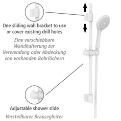 Brauseset „Watersaving“ Weiß 70 cm WENKO